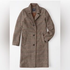 Abercrombie & Fitch Wool-Blend Dad Coat | Size Medium